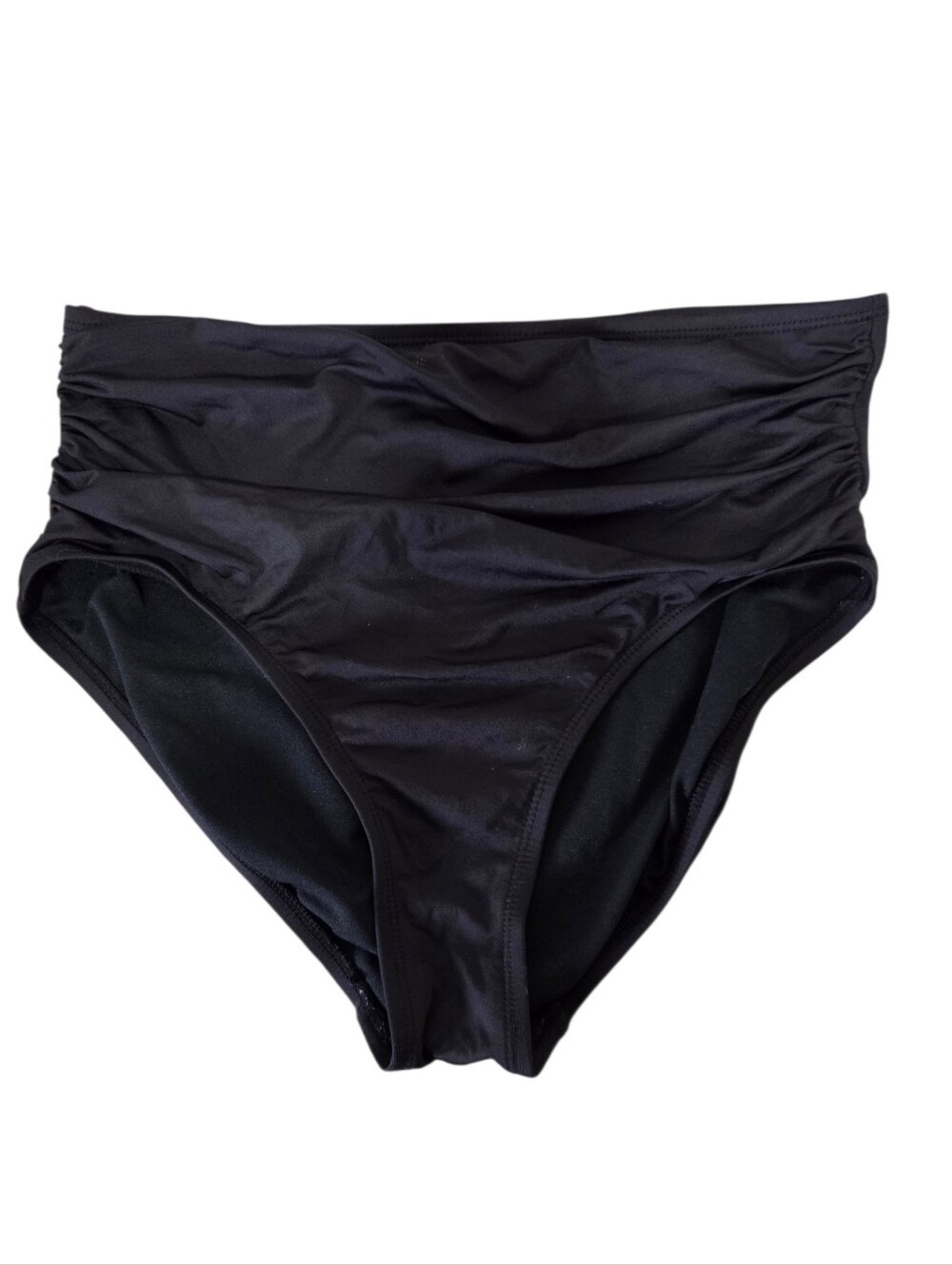 High-Waist Black Swim Bottoms